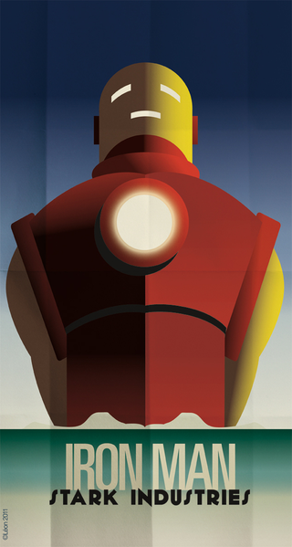 Illustration for article titled Fritz Lang's Silver Surfer, Bauhaus Iron Man, and other Art Deco superheroes